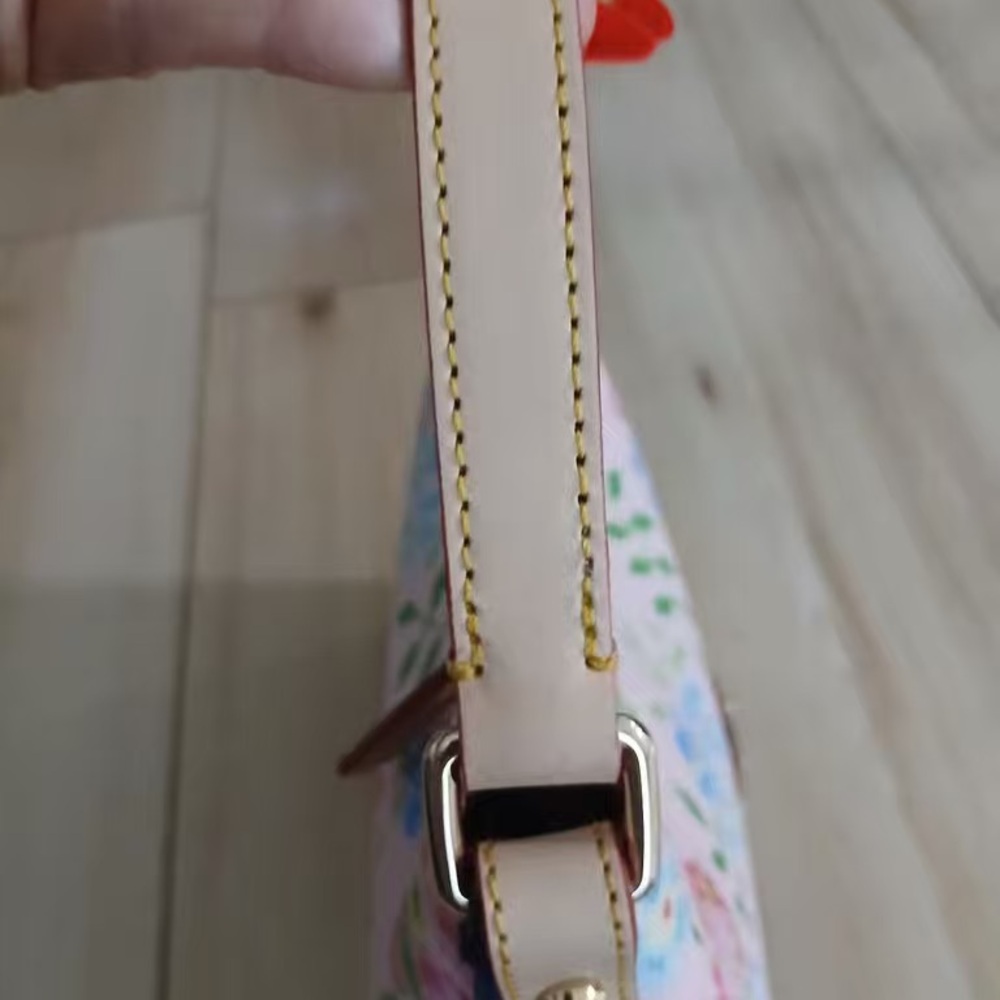 Dooney & Bourke Pastel Floral Shoulder Bag in Pink and Blue - Picture 6 of 7